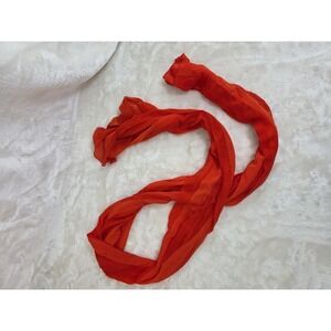 Maurices Orange Sheer Textured Stripe Infinity Scarf Lightweight Loop Accessory